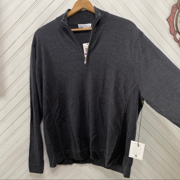 NWT Calvin Klein Extra Fine Merino Wool Sweater - Picture 8 of 12